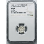 Vladislaus II the Exile, Denarius - NGC MS63