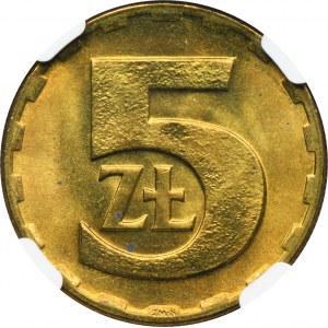 5 złotych 1977 - NGC MS65