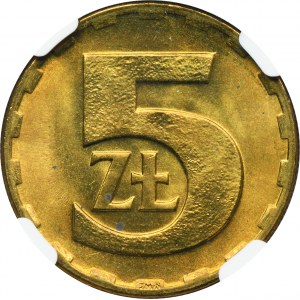 5 gold 1977 - NGC MS65