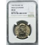 10 złotych 1959 Kopernik - NGC MS66