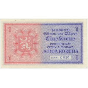 Čechy a Morava, 1 koruna (1940)