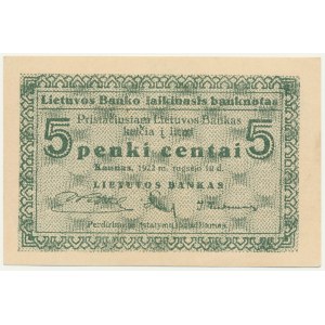 Lithuania, 5 Centai 1922