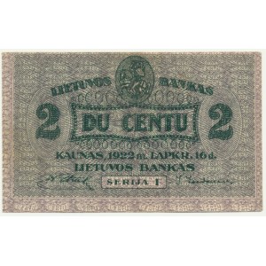 Lithuania, 2 Centu 1922
