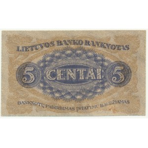 Litva, 5 centov 1922