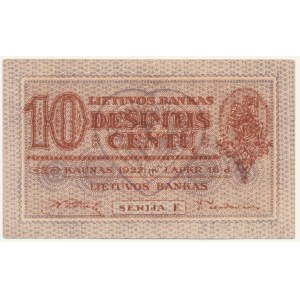Lithuania, 10 Centu 1922