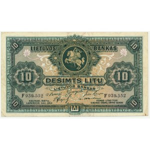 Litva, 10 litů 1927