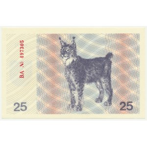 Lithuania, 25 Talonas 1991 - with text -
