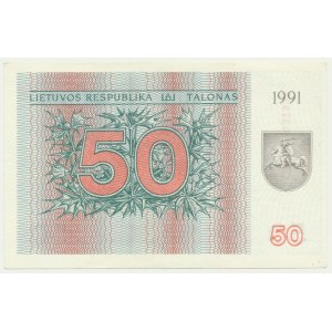 Litva, 50 talonas 1991 - bez doložky -