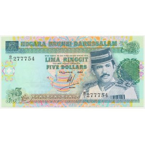 Brunei, 5 Ringgit 1989