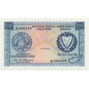 Cyprus, 250 Mils 1973