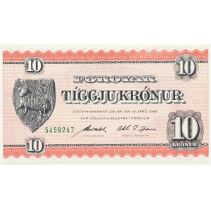 Faroe Islands, 10 Kronur 1949