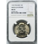 10 złotych 1959 Kopernik - NGC MS65