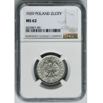 1 zlatý 1929 - NGC MS62