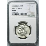 Piłsudski, 5 złotych 1936 - NGC AU55