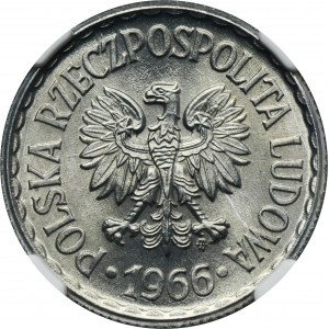 1 złoty 1966 - NGC MS64