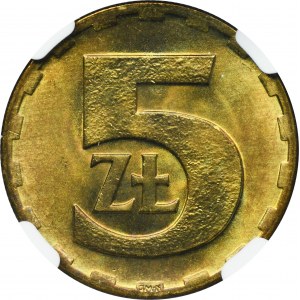 5 złotych 1977 - NGC MS66