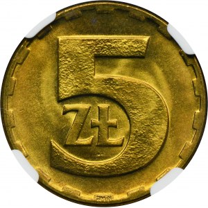 5 złotych 1977 - NGC MS66