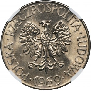 10 złotych 1969 Kościuszko - NGC MS64