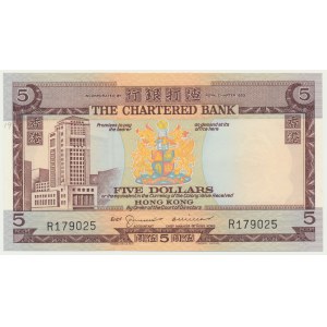 Hongkong, Charter Bank, 5 USD 1975