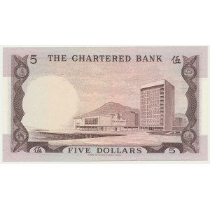 Hong Kong, The Chartered Bank, 5 Dollars 1975