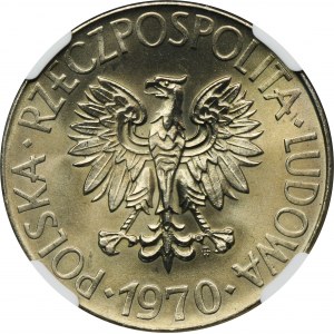 10 zlatých 1970 Kosciuszko - NGC MS65