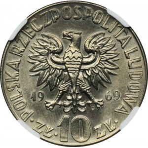 10 złotych 1969 Kopernik - NGC MS65