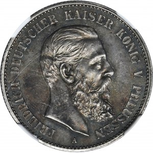 Germany, Kingdom of Prussia, Friedrich III, 2 Mark Berlin 1888 A - NGC AU58