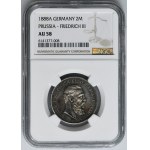 Germany, Kingdom of Prussia, Friedrich III, 2 Mark Berlin 1888 A - NGC AU58