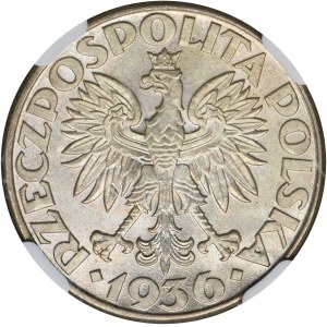 Żaglowiec, 2 złote 1936 - NGC MS65