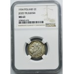 Pilsudski, 2 gold 1934 - NGC MS63