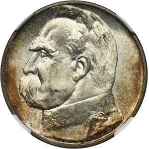 Pilsudski, 5 gold 1936 - NGC MS64