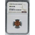 1 cent 1928 - NGC MS65 RB
