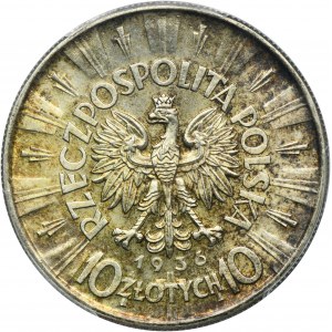 Piłsudski, 10 złotych 1936 - PCGS MS64