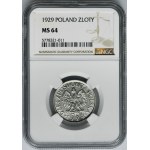 1 złoty 1929 - NGC MS64