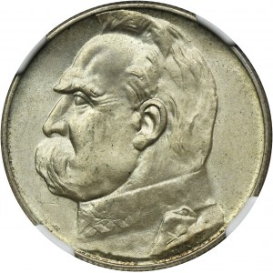 Piłsudski, 5 złotych 1935 - NGC MS64