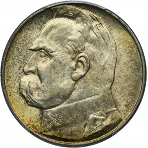 Piłsudski, 10 złotych 1937 - PCGS MS63