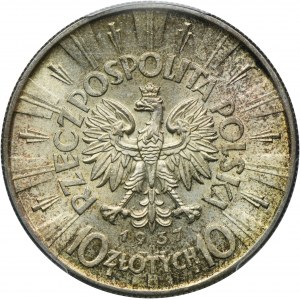 Pilsudski, 10 gold 1937 - PCGS MS63