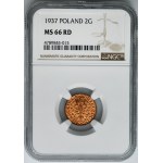 2 pennies 1937 - NGC MS66 RD