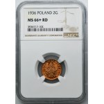 2 pennies 1936 - NGC MS66+ RD