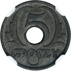 German Occupation, 5 groszy 1939 - NGC MS65