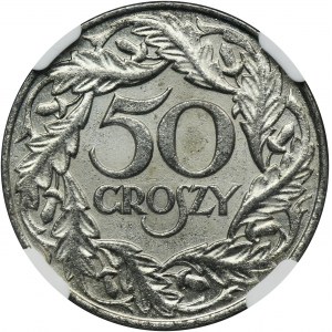 General Government, 50 grošů 1938 - NGC MS63 - poniklováno