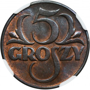 5 groszy 1931 - NGC MS65 RB