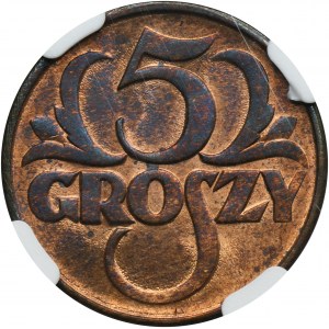 5 groszy 1928 - NGC MS64 RB