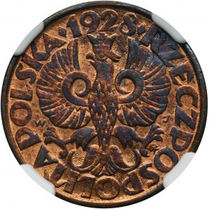 5 pennies 1928 - NGC MS64 RB