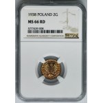 2 pennies 1938 - NGC MS66 RD