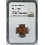 5 groszy 1939 - NGC MS65 RD+