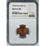 5 pennies 1939 - NGC MS65 RD+