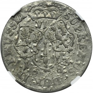 Germany, Brandenburg-Prussia, Friedrich Wilhelm, 6 Groschen Konigsberg 1683 HS - NGC AU58