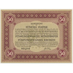 Montenegro, 50 Perper 1917