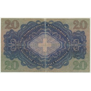 Switzerland, 20 Francs 1938